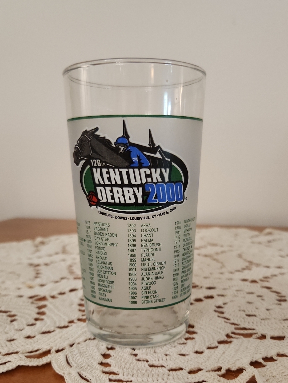 Kentucky Derby Glass - 2000